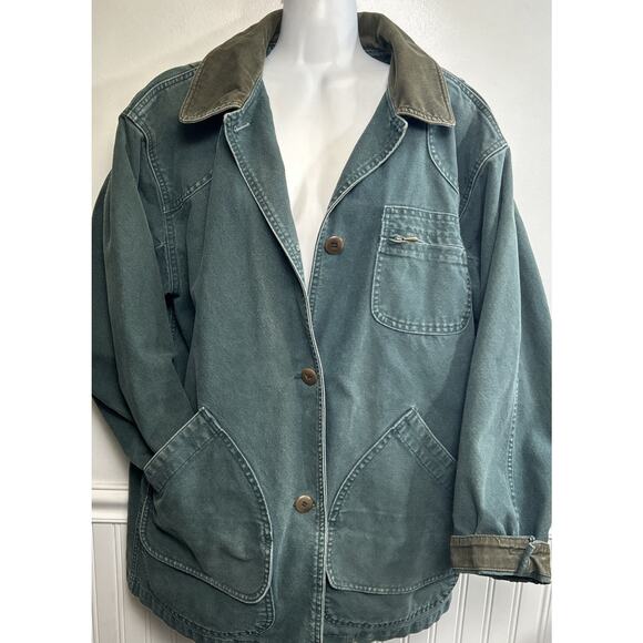 Vintage LL Bean Barn/Chore Coat - Primaloft Liner - Made In USA - Women L Green - Picture 4 of 16